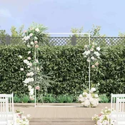 vidaXL Poroka Arch Bela 150 x 45.9 x 200 cm Jeklo