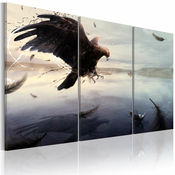 Slika - Eagle above the surface of a lake 120x80