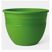 VZDRŽLJIV plastični cvetlični lonček 21 cm ZELEN