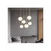 Ondaluce - Luster na sajli JEWEL 6xE14/10W/230V O 55 cm zlatna/bela