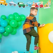 PartyPal Girlanda za rojstni dan avtomobilov AVTOMOBILI 250 cm