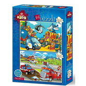 ART PUZZLE Sestavljanka Policija in gasilci 2x100 kosov