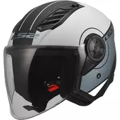 Otvorena motociklistička kaciga LS2 OF616 Airflow II Cover mat sivo-plava