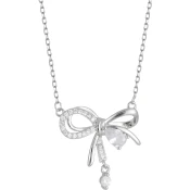 Ogrlica Elegant Bow - Srebrna KP38418