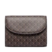 Denarnica Calvin Klein Emblem Aop Flap Coin Wallet LV04F1226G Rjava