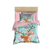 Lessential Maison PH189 Tirkizno Roze Braon Set Posteljine za Bebe