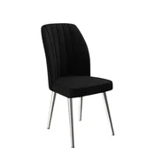 Hanah Home set trpezarijskih stolica Platinum 4 kom, crna tkanina Jerry, hromirane metalne noge