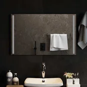 vidaXL LED kopalniško ogledalo Transparentno 80 x 50 cm kaljeno steklo