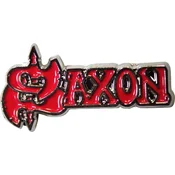 Saxon Red Logo Odznak 30 mm