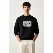 Armani Exchange pulover s kapuco moški z bombažem