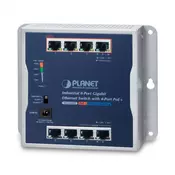 PLANET P30 Industrial 8-Port Neupravljano Podrška za napajanje putem Etherneta (PoE) Plavo, Sivo