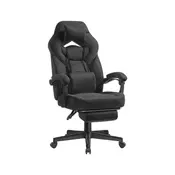 Songmics Gaming stol 70x70x122-134 cm Črn