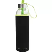 Wave steklenička, neopren, 0,6 l, črna/zelena