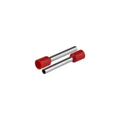 slomart PLASTROL izolirana kabelska stopica za 2.5mm2 žice, 25.2mm dolžina, rdeča (50 kos)