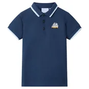 Vidaxl Otroška polo majica temno modra 92