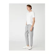 Koton Mens Clothing. Basic Woven Trousers with Tie Waist, Pocket Detailed
