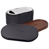 Grater with container and 2 lids, Dark Grey - Microplane