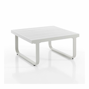 Bijeli stolic za kavu aluminijski 80x80 cm Ischia – Tomasucci