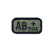 Našitek krvne skupine AB pos acu-foliage - Prišiven - Vezen našitek/značka/emblem