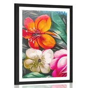 Plakat s paspartujem svet rož - 60x90 black