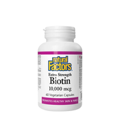Natural Factors – Biotin Extra Strength 10,000 mcg, 60 kapsul