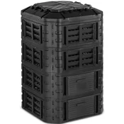 Hillvert Modularni vrtni kompostnik za organske odpadke 90 x 90 x 145 cm 1120 l