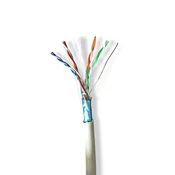Nedis Zvitek omrežnega kabla | CAT6 | Nasedlo | F/UTP | Bare Copper | 305,0 m | Notranji | Okrogla | LSZH | Siva | Darilna škatla