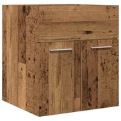 Vidaxl Kopalniška omara za umivalnik Stari les 41x38,5x46 cm