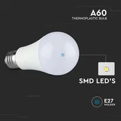 V-tac led sijalica, 8.5w, e27, a60, 6500k, sku-217262