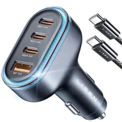 Avtomobilski 101W polnilec Lisen YL0223120021 z USB in 3x USB-C - black