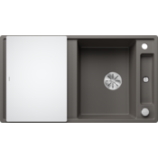 Blanco pomivalno korito AXIA III 5 S InFino SILGRANIT desko steklo, z daljin. prim. - SIVI VULKAN