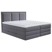 MID.YOU POSTELJA BOXSPRING 160 cm  x 200 cm , tekstil temno siva