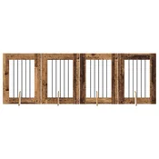 Vidaxl Vrata za pse z stojali 4 szt. Star les 60 x 80 cm Inženirski les