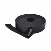 Hook and loop tape, 20 mm wide for structured cabling, 10 m roll, color black