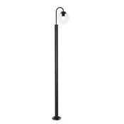 Moderna zunanja svetilka črna s prozornim steklom 200 cm IP44 - Sfera