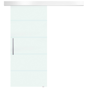 HOMCOM HOMCOM Notranja drsna vrata iz matiranega in motnega stekla z vodilom B2 in ročajem za kopalnico Kuhinjski steklen studio 205x 90x 0,8 cm, (20745259)