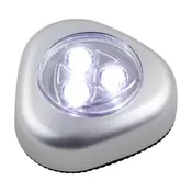 GLOBO 31909 | Flashlight Globo nocno svjetlo svjetiljka s prekidacem baterijska/akumulatorska 3x LED 20lm srebrno