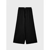 Sinsay - Oversize pantalone od viskoze sa dodatkom lana - crno