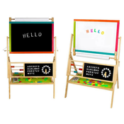 Kinder home Decija drvena tabla, stativ 3 u 1 - tabla, magne
