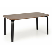 Stol Houston 1749 Orah, Crna, 75x90x160cm, Medijapan, Prirodno drvo furnira, Drvo