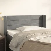 Vidaxl vidaXL Vzglavje s krilci svetlo sivo 103x16x78/88 cm žamet