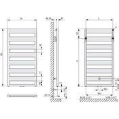 Kermi Cevni kopalniški element Kermi Casteo 1259X600 MM SREDINSKI BELA CTN1M1200602XXK