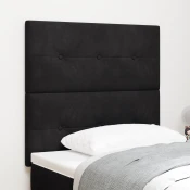 LED glava kreveta s LED trakama Crna 100 cm Baršun