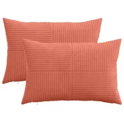 vidaXL Prevleka za blazino 2 pcs ALMELO Rdeče oranžna 50 x 80 cm