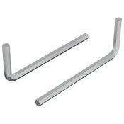 Vidaxl Šesterokotna ključa 2 szt. srebrna 22 x 66 mm Jeklo