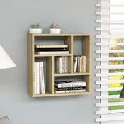 Zidna polica boja hrasta 45,1 x 16 x 45,1 cm konstruirano drvo