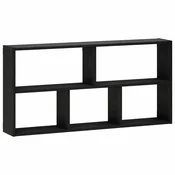 vidaXL Stenska polica Črni hrast 102 x 17 x 50 cm Inženirski les