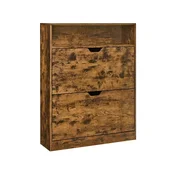 Songmics omara za čevlje 2 predelka 24x80x102 cm rjava