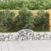 Lucne gabionske košare 2 kom 200x30x40/60 cm pocincano željezo
