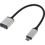 Renkforce Renkforce USB priključni kabel [1x USB-C™ vtič-1x USB 3.0 vtičnica A] RF-USBA-MS-01 z ovojem